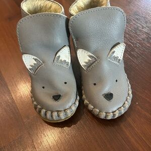 Donsje Gray Wolf Kids Boots Leather